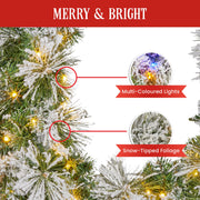 Christabelle 274cm Majestic Snow Prelit Christmas Garland V240-112_OPMS274
