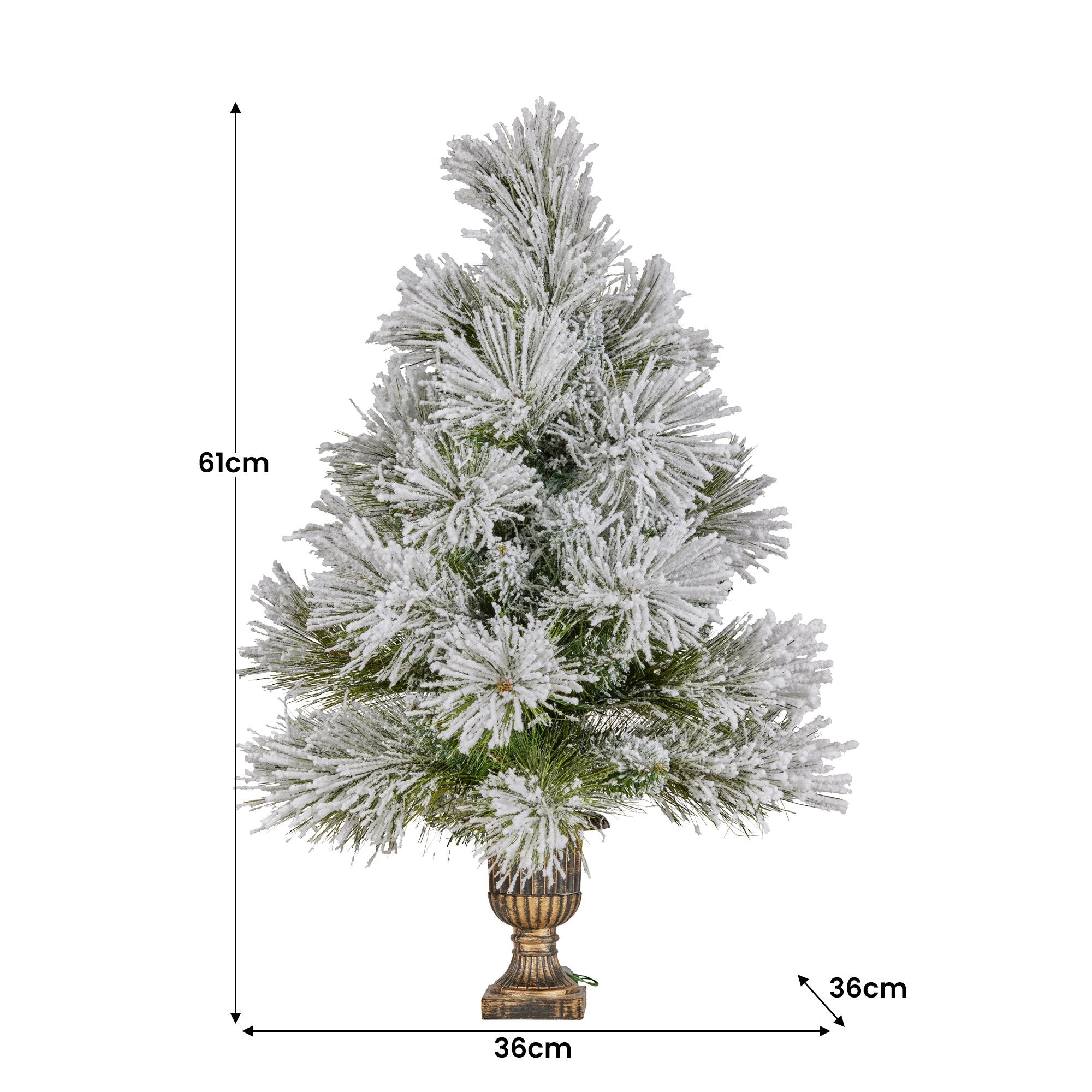 Christabelle 61cm Majestic Snow Tabletop Prelit Christmas Tree V240-112_OPMS2P