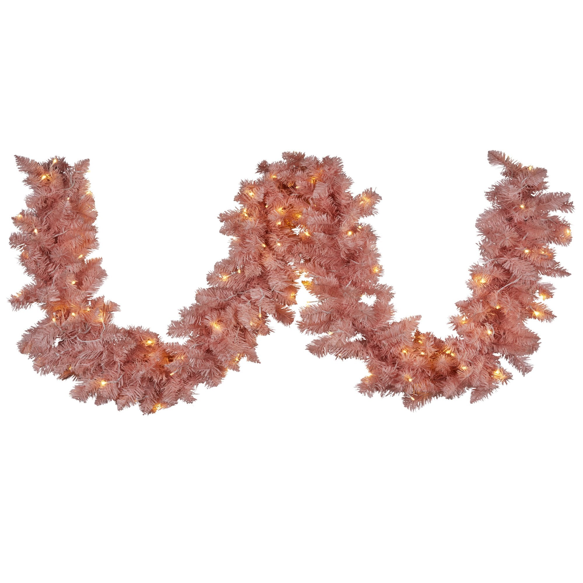 Christabelle 274cm Pretty In Pink Christmas Garland With Led Lights V240-112_OPP274