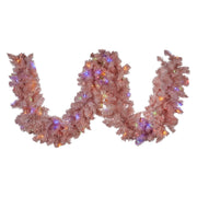 Christabelle 274cm Pretty In Pink Christmas Garland With Led Lights V240-112_OPP274