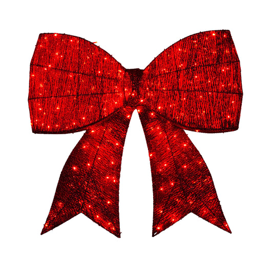 Christabelle Christmas Display Bow 91cm with LED and Twinkle Lights 5 Functions Christmas Festive Decorations V240-112_SB403