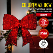 Christabelle Christmas Display Bow 91cm with LED and Twinkle Lights 5 Functions Christmas Festive Decorations V240-112_SB403