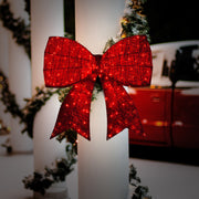 Christabelle Christmas Display Bow 91cm with LED and Twinkle Lights 5 Functions Christmas Festive Decorations V240-112_SB403