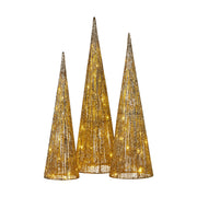 Christabelle 3pc Christmas Tree Indoor Outdoor Display Decoration LED Lights Front Yard Lawn Statue Ornament V240-112_SB500