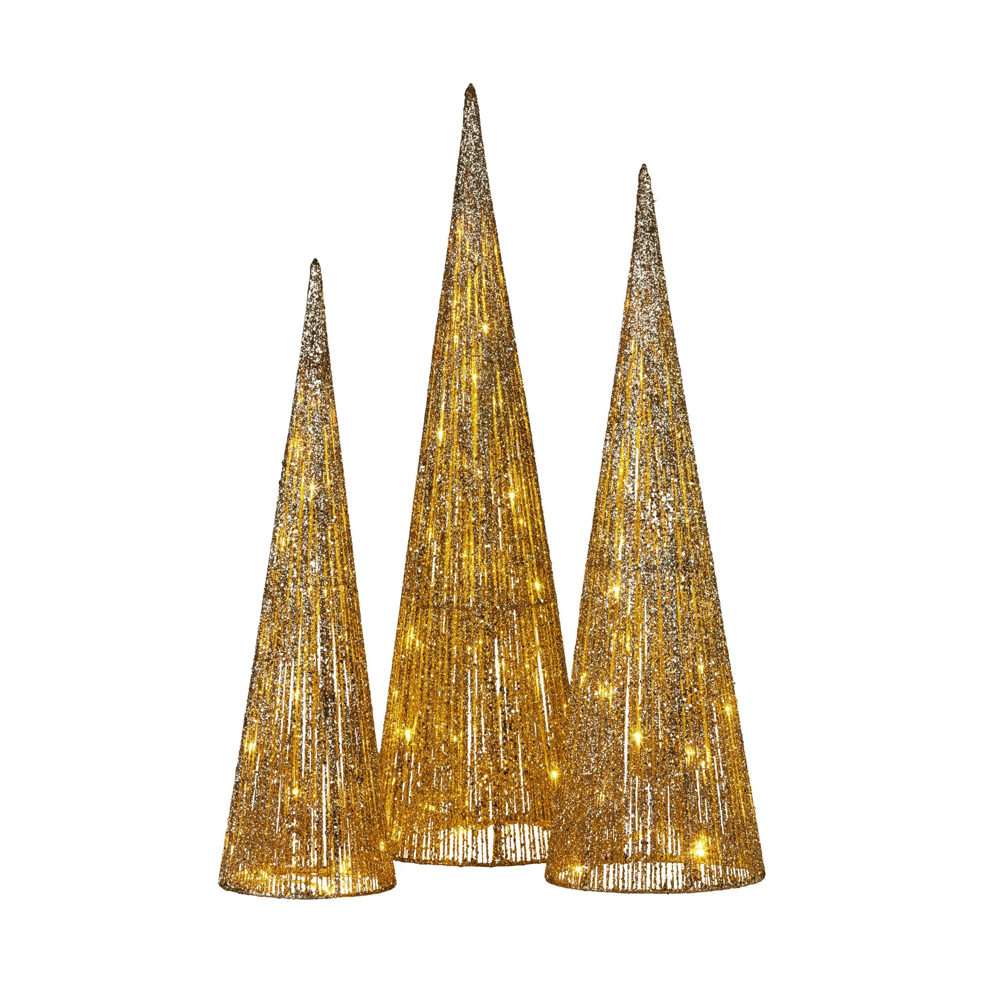 Christabelle 3pc Christmas Tree Indoor Outdoor Display Decoration LED Lights Front Yard Lawn Statue Ornament V240-112_SB500