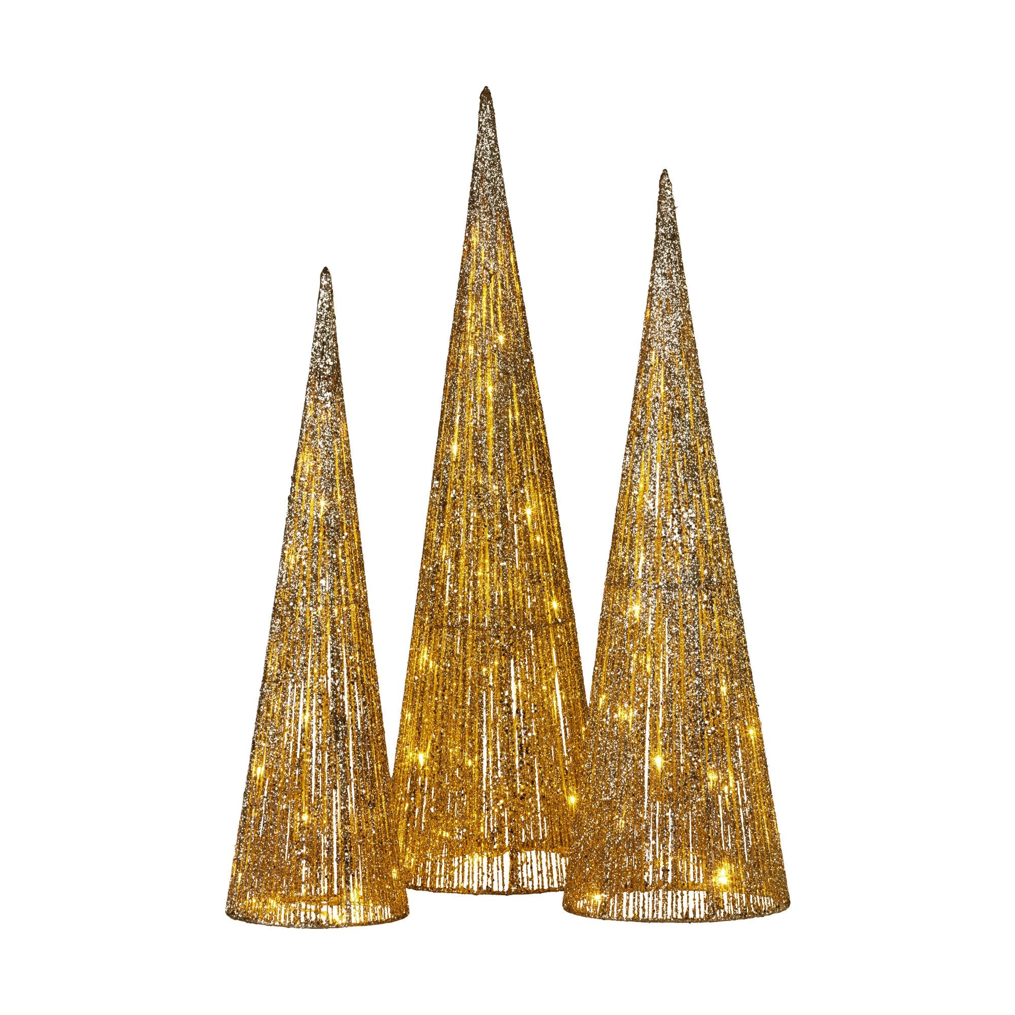 Christabelle 3pc Christmas Tree Indoor Outdoor Display Decoration LED Lights Front Yard Lawn Statue Ornament V240-112_SB500