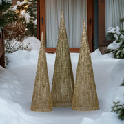 Christabelle 3pc Christmas Tree Indoor Outdoor Display Decoration LED Lights Front Yard Lawn Statue Ornament V240-112_SB500