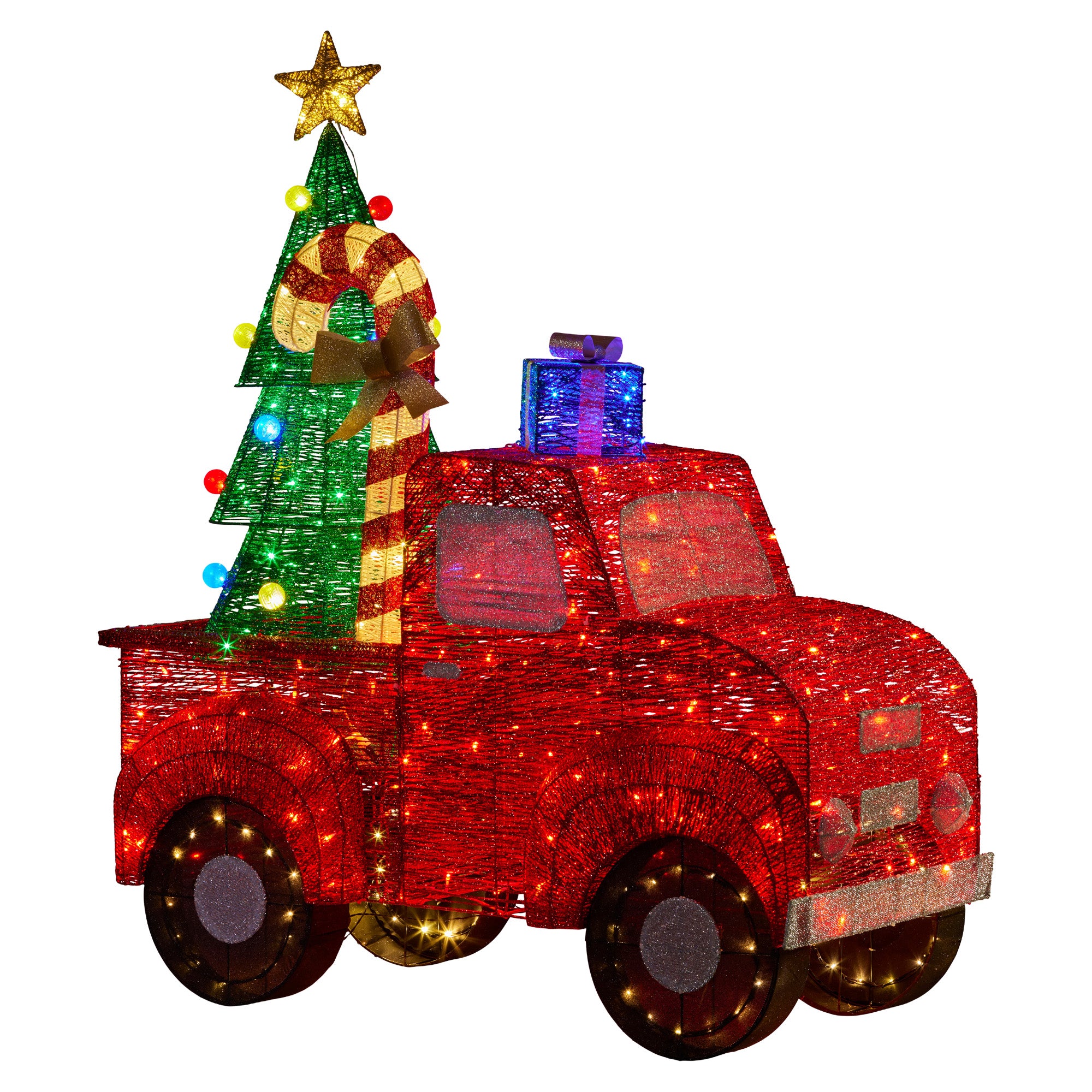 Christabelle 1.4m Christmas Tree Truck Indoor Outdoor Display Decoration LED Lights Front Yard Lawn Statue V240-112_SB501