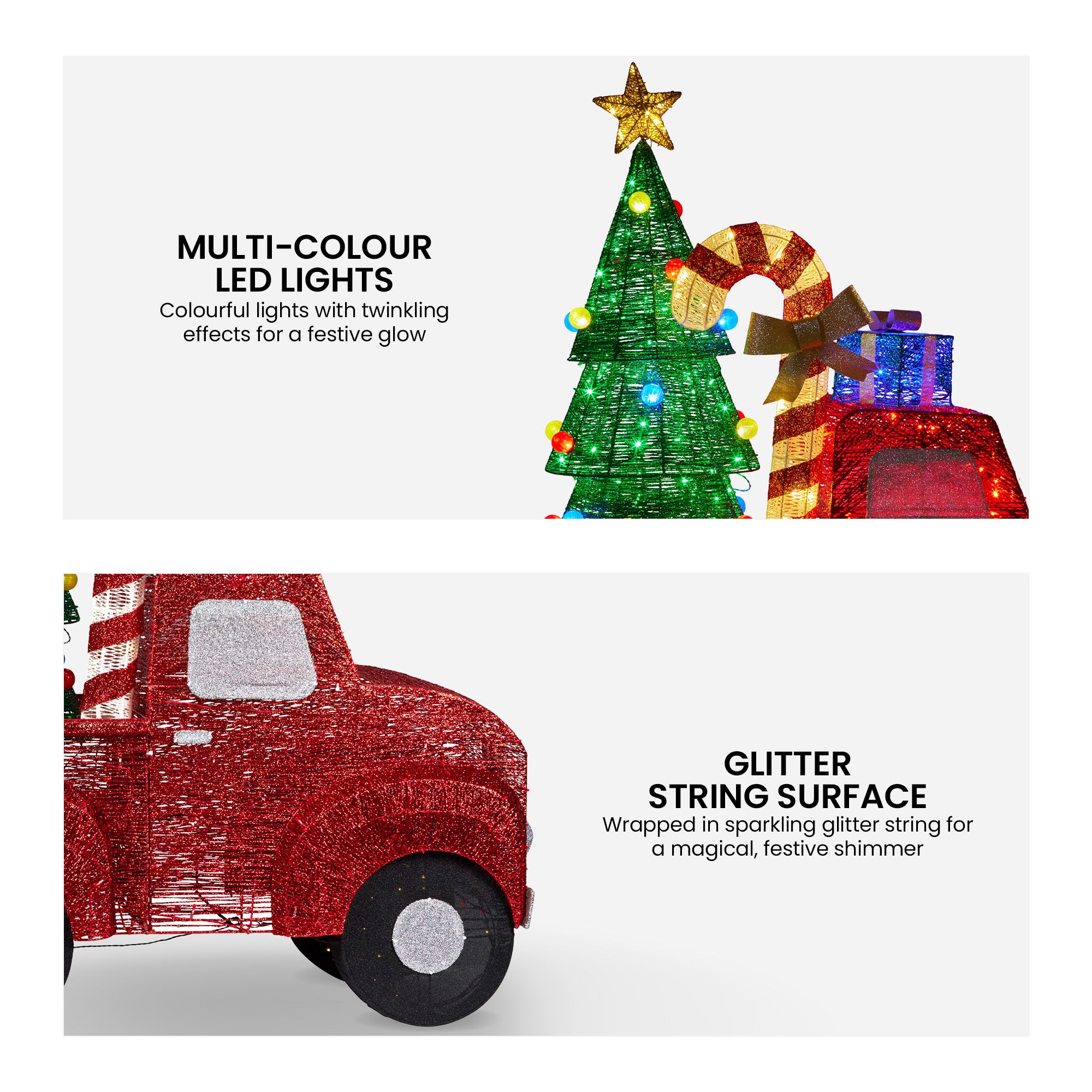 Christabelle 1.4m Christmas Tree Truck Indoor Outdoor Display Decoration LED Lights Front Yard Lawn Statue V240-112_SB501