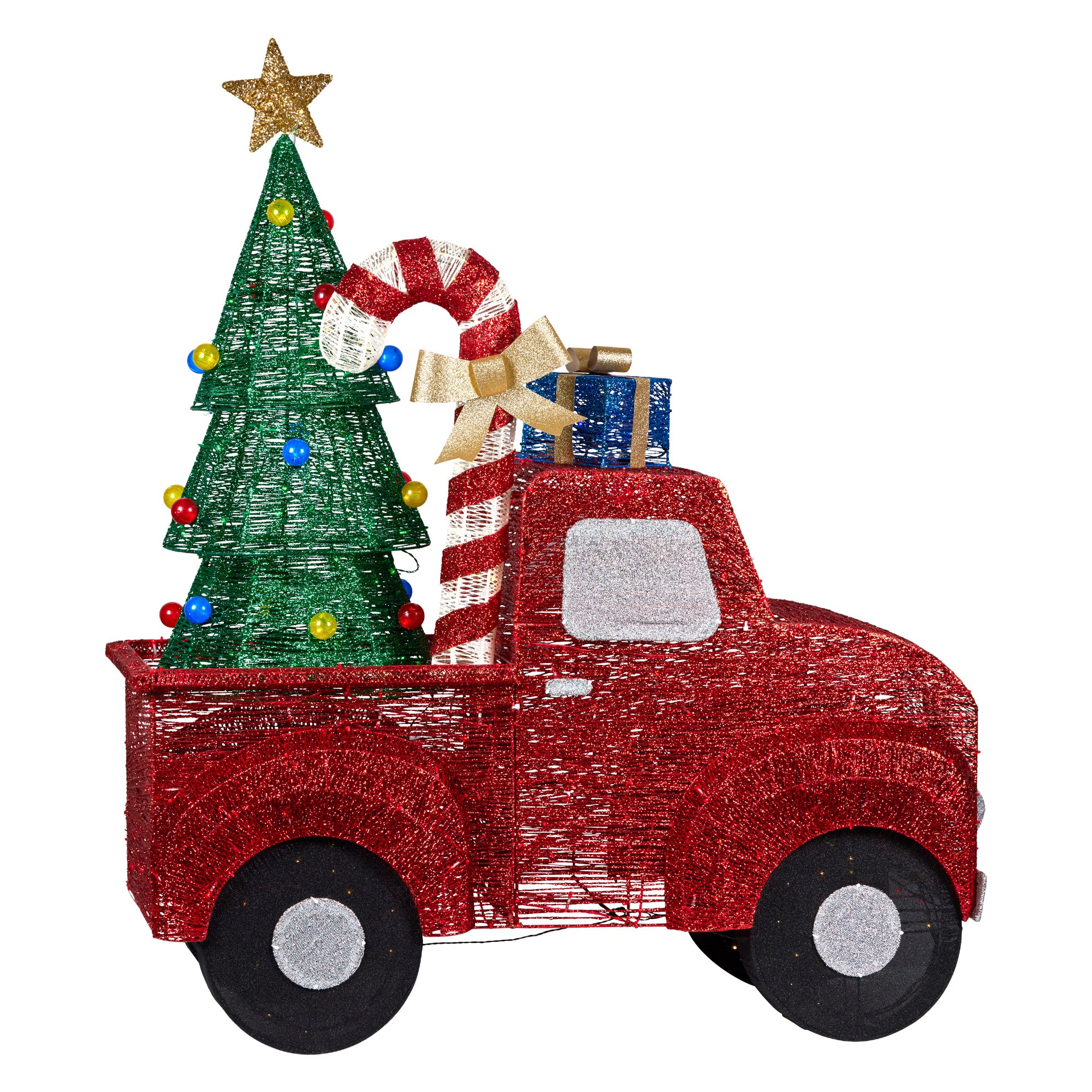 Christabelle 1.4m Christmas Tree Truck Indoor Outdoor Display Decoration LED Lights Front Yard Lawn Statue V240-112_SB501