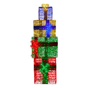 Christabelle 190cm 4-piece Gift Stack Box Christmas Decor Bows Led Lights Xmas V240-112_SB503