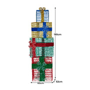 Christabelle 190cm 4-piece Gift Stack Box Christmas Decor Bows Led Lights Xmas V240-112_SB503