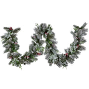Swishmas 274cm Snowy Crown Pine Pre-Lit Multicolour Christmas Garland V240-112_SENCR105