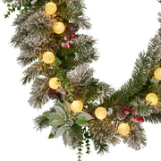 Swishmas 274cm Snowy Crown Pine Pre-Lit Multicolour Christmas Garland V240-112_SENCR105