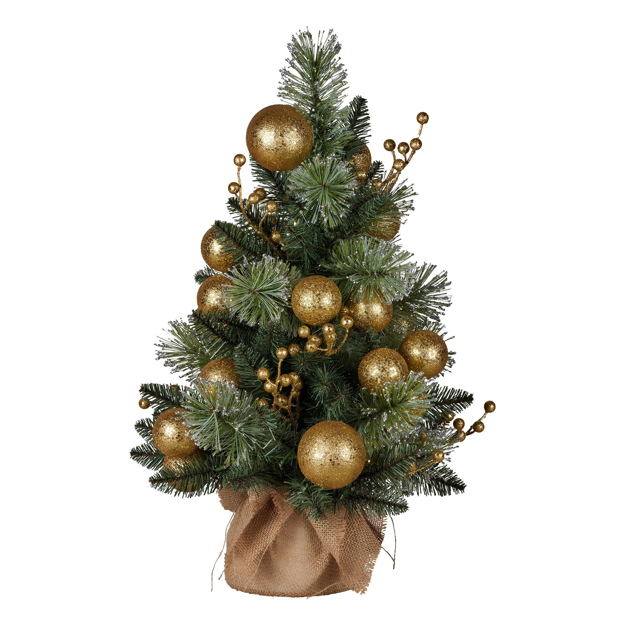 Christabelle 61cm Battery-operated Christmas Tree Warm Lights Led Table Top Gold V240-112_SENG2