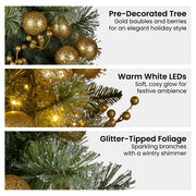 Christabelle 61cm Battery-operated Christmas Tree Warm Lights Led Table Top Gold V240-112_SENG2
