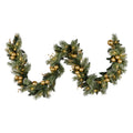 Christabelle 2.7m Christmas Garland with Gold Baubles and LED Lights Mantle Decoration Ornament V240-112_SENG274