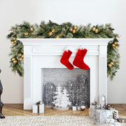 Christabelle 2.7m Christmas Garland with Gold Baubles and LED Lights Mantle Decoration Ornament V240-112_SENG274