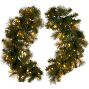 Christabelle 1.22m Split 2pc Christmas Wreath with LED Lights Pine Dual Front Doors Decoration Ornament V240-112_SENGG122S