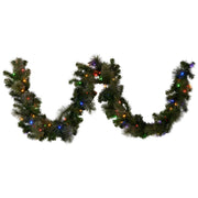 Christabelle 2.7m Christmas Garland with LED Lights Glittery Gold Pine Mantle Decoration Ornament V240-112_SENGG274