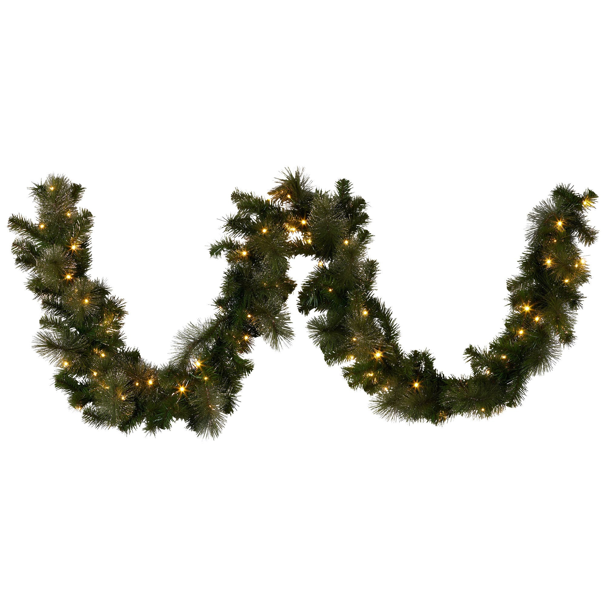 Christabelle 2.7m Christmas Garland with LED Lights Glittery Gold Pine Mantle Decoration Ornament V240-112_SENGG274
