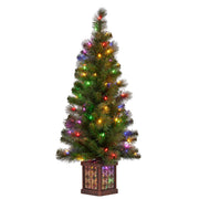Christabelle 4ft Christmas Tree Glittery Gold Pine Led Multi Lights Xmas Decor V240-112_SENGG4P
