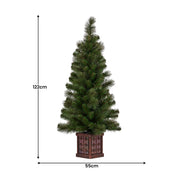 Christabelle 4ft Christmas Tree Glittery Gold Pine Led Multi Lights Xmas Decor V240-112_SENGG4P