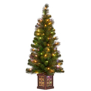 Christabelle 4ft Christmas Tree Glittery Gold Pine Led Multi Lights Xmas Decor V240-112_SENGG4P