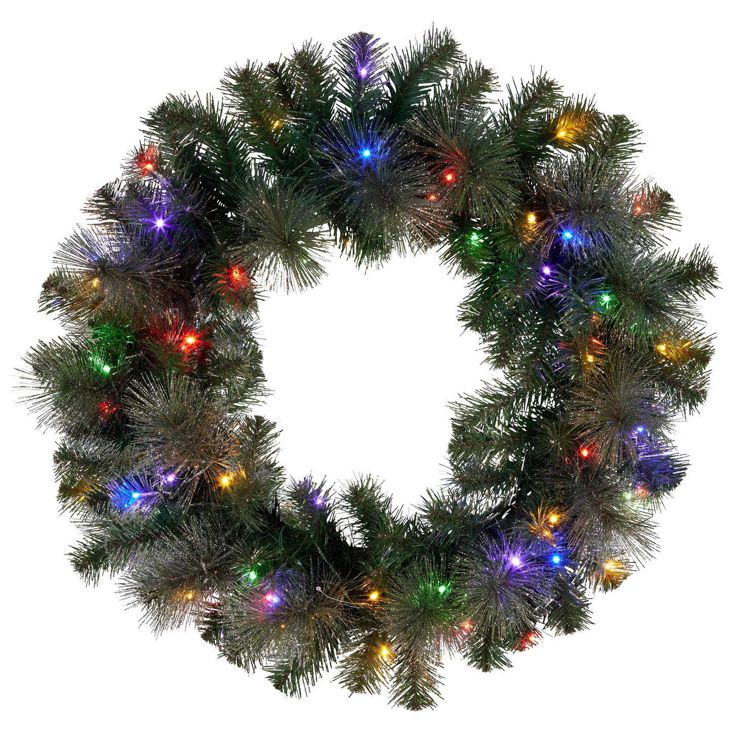 Christabelle 61cm Christmas Wreath with LED Lights Glittery Gold Pine re-Lit Front Door Decoration Ornament V240-112_SENGG61