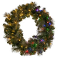 Christabelle 76cm Split Christmas Wreath with LED Lights for Double Front Doors Decoration V240-112_SENGG76S