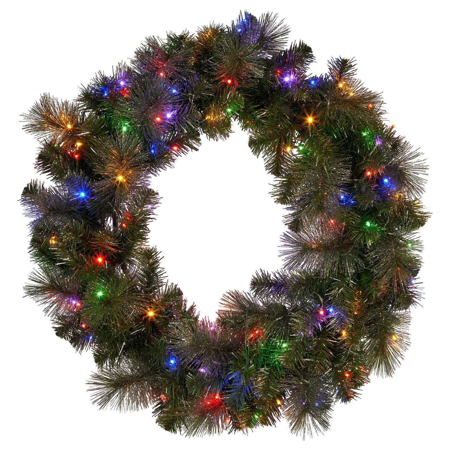 Christabelle 76cm Split Christmas Wreath with LED Lights for Double Front Doors Decoration V240-112_SENGG76S