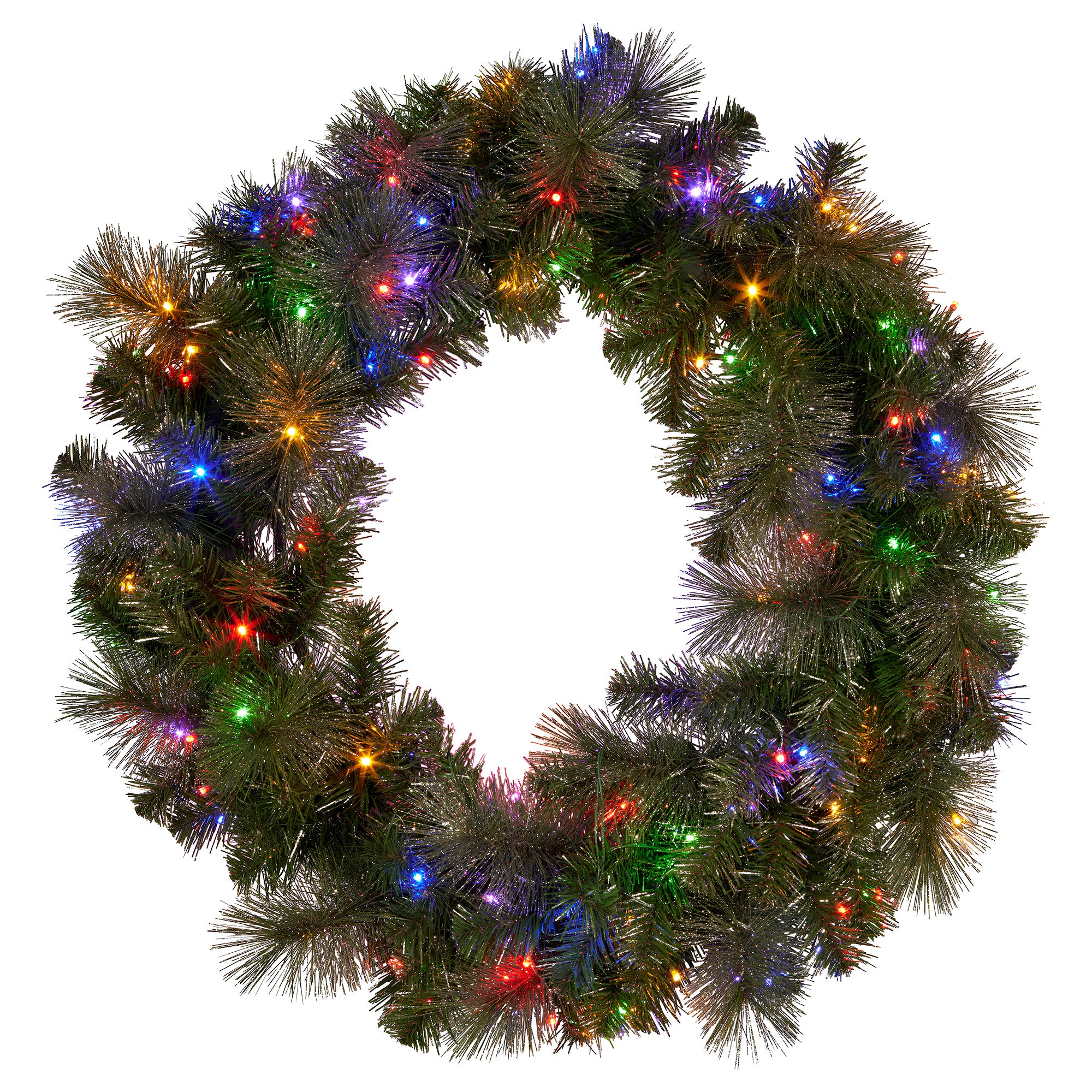 Christabelle 76cm Split Christmas Wreath with LED Lights for Double Front Doors Decoration V240-112_SENGG76S