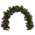 Christabelle 60cm Tabletop Christmas Archway Garland with LED Lights Gold Mantle Decoration Ornament V240-112_SENGGTA
