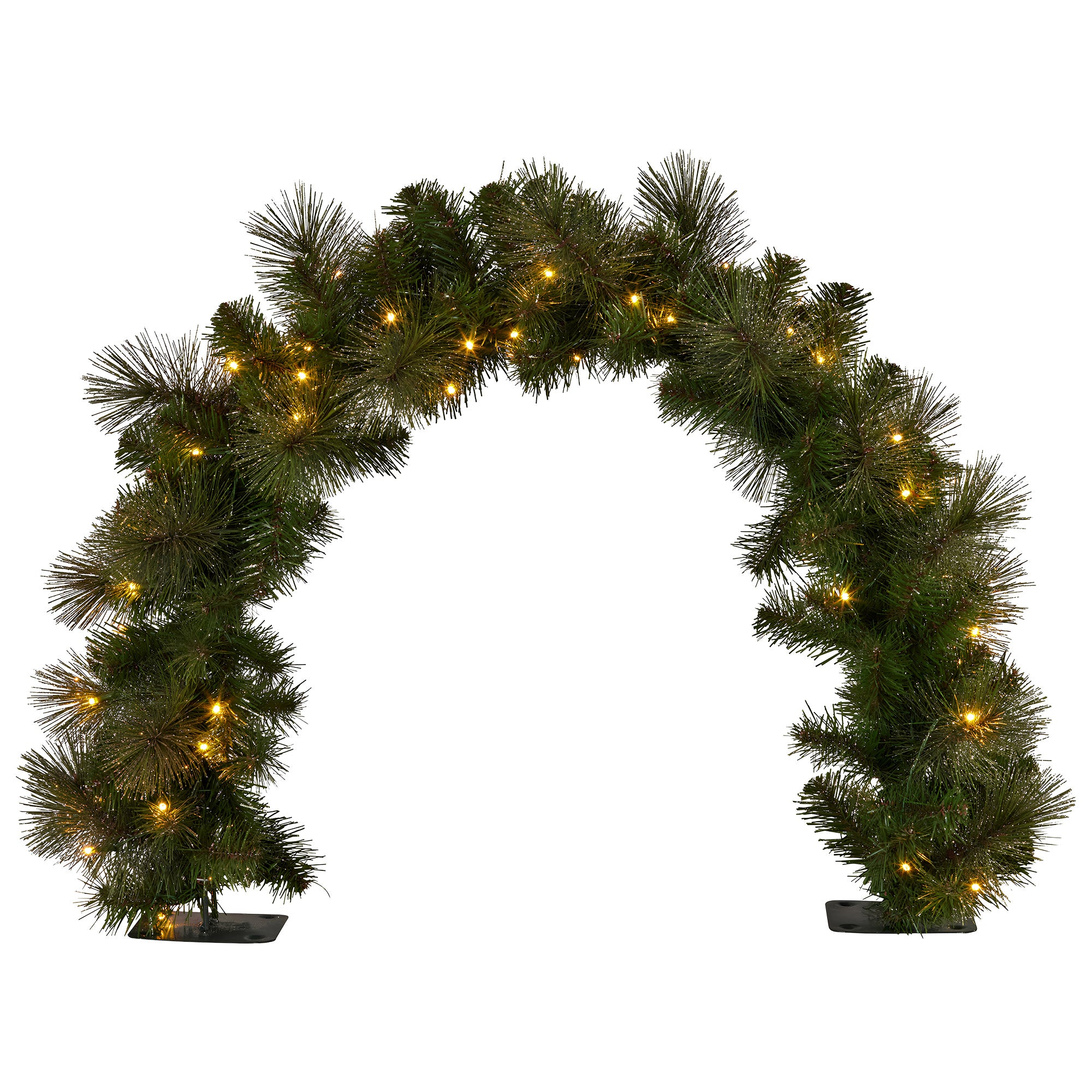 Christabelle 60cm Tabletop Christmas Archway Garland with LED Lights Gold Mantle Decoration Ornament V240-112_SENGGTA