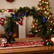 Christabelle 60cm Tabletop Christmas Archway Garland with LED Lights Gold Mantle Decoration Ornament V240-112_SENGGTA