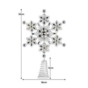 Christabelle Snowflake Christmas Tree Topper Beaded Decoration Ornament Xmas V240-112_SHD706