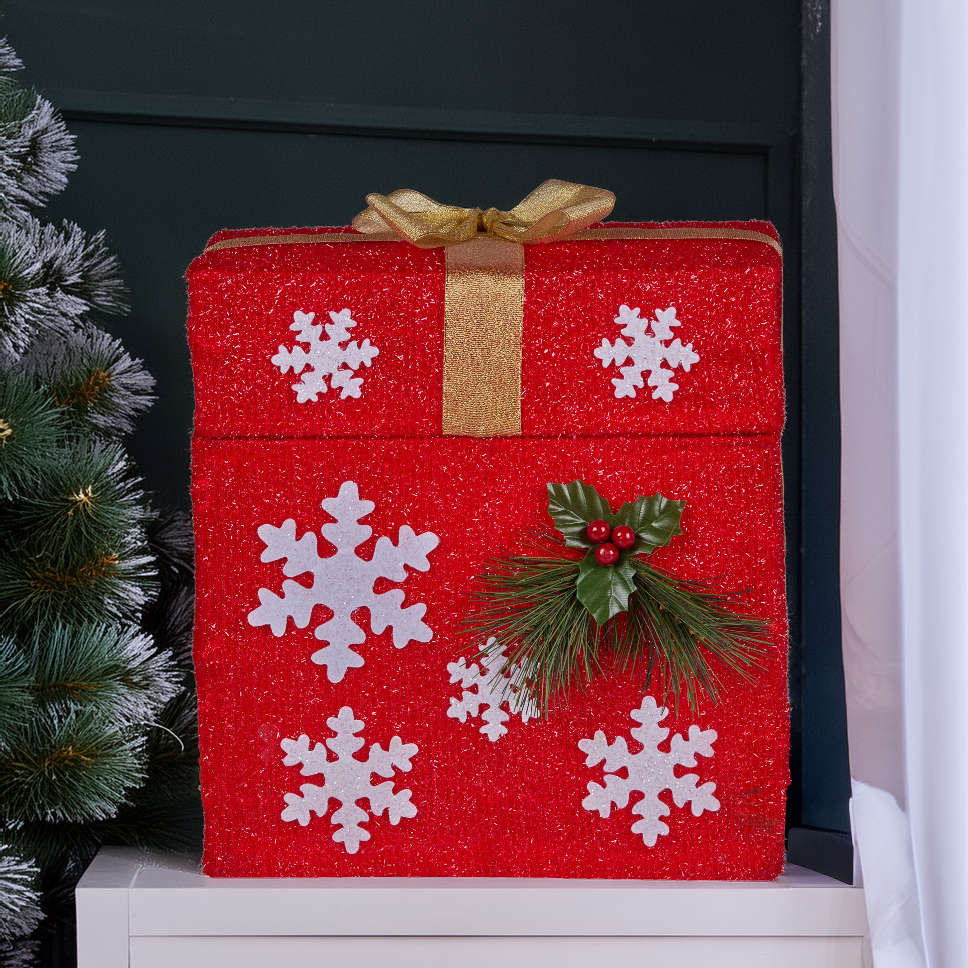 Christabelle Animated Santa Gift Box Led Christmas Tree Decoration Xmas Ornament V240-112_SHE100