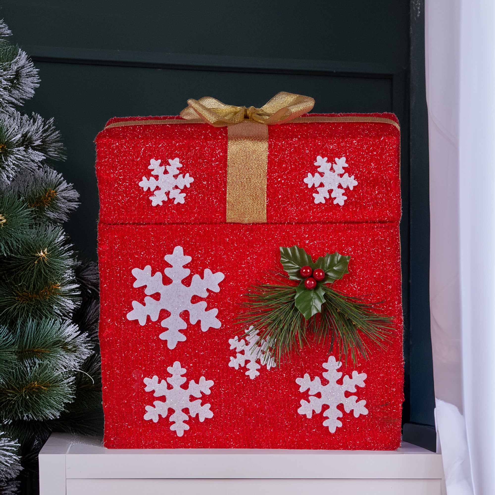 Christabelle Animated Santa Gift Box Led Christmas Tree Decoration Xmas Ornament V240-112_SHE100