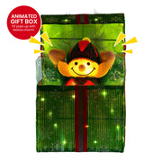 Christabelle Animated Elf Gift Box Led Lights Christmas Tree Decoration Ornament V240-112_SHE101