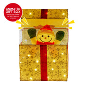 Christabelle Animated Snowman Gift Box Led Christmas Tree Decoration Ornaments V240-112_SHE102