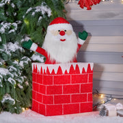 Christabelle 76cm Animated Santa In Chimney Christmas Tree Led Lights Ornament V240-112_SHE104