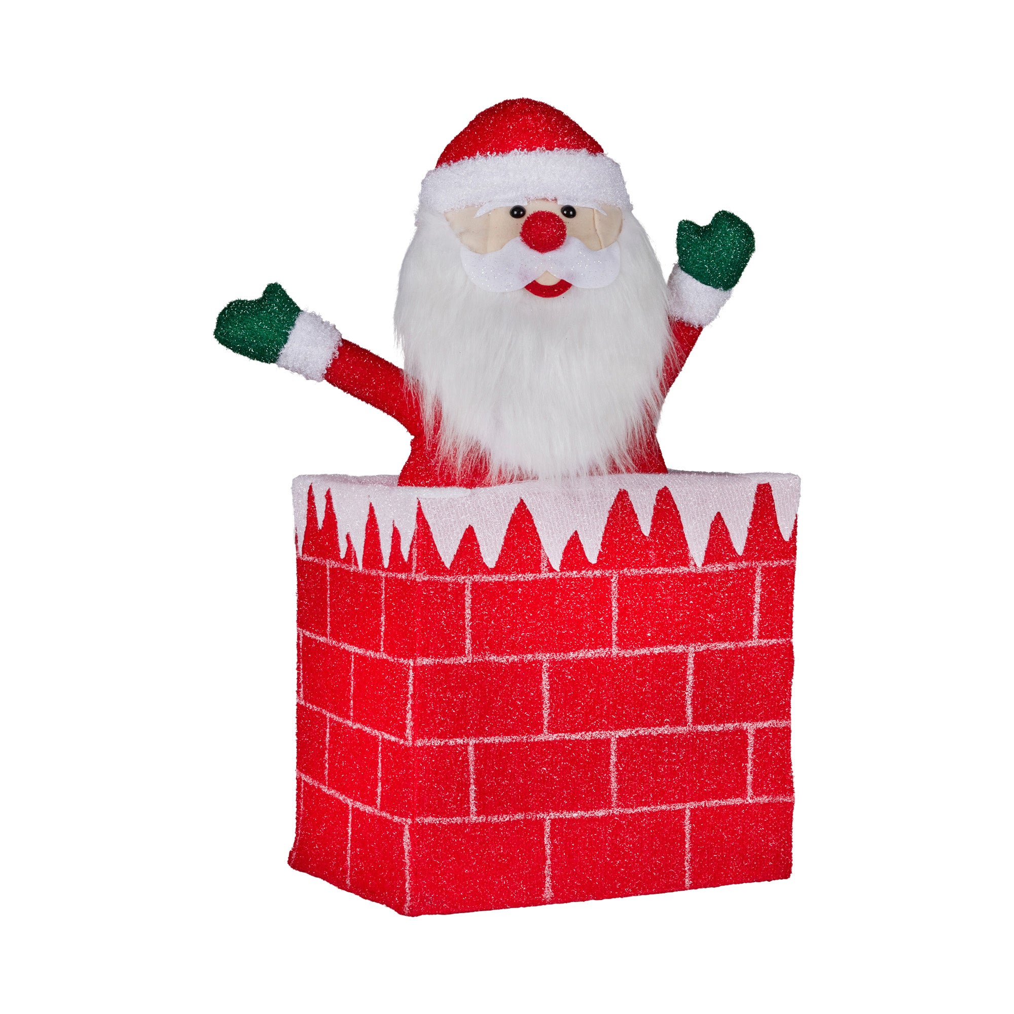 Christabelle 76cm Animated Santa In Chimney Christmas Tree Led Lights Ornament V240-112_SHE104
