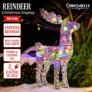 Christabelle 112cm Animated Reindeer Christmas LED Lights Indoor Outdoor Yard Statue Decoration V240-112_SHE106