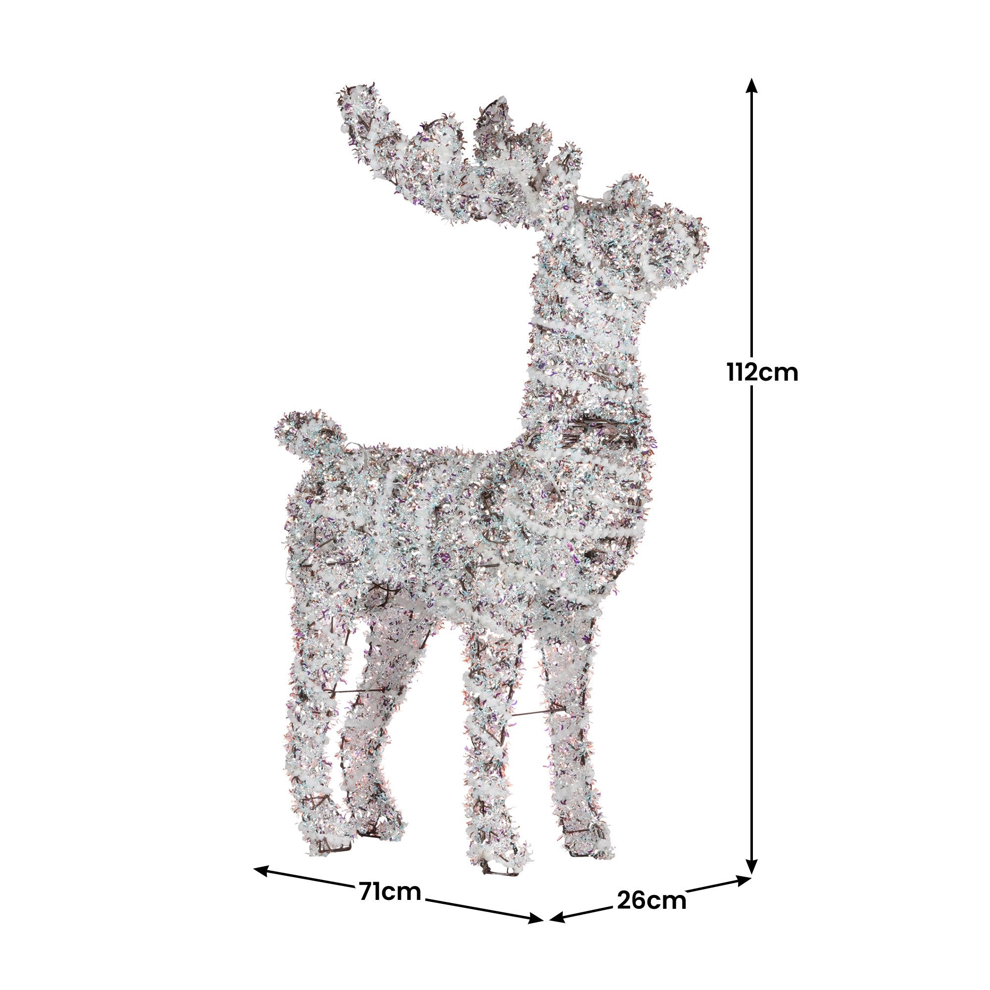 Christabelle 112cm Animated Reindeer Christmas LED Lights Indoor Outdoor Yard Statue Decoration V240-112_SHE106