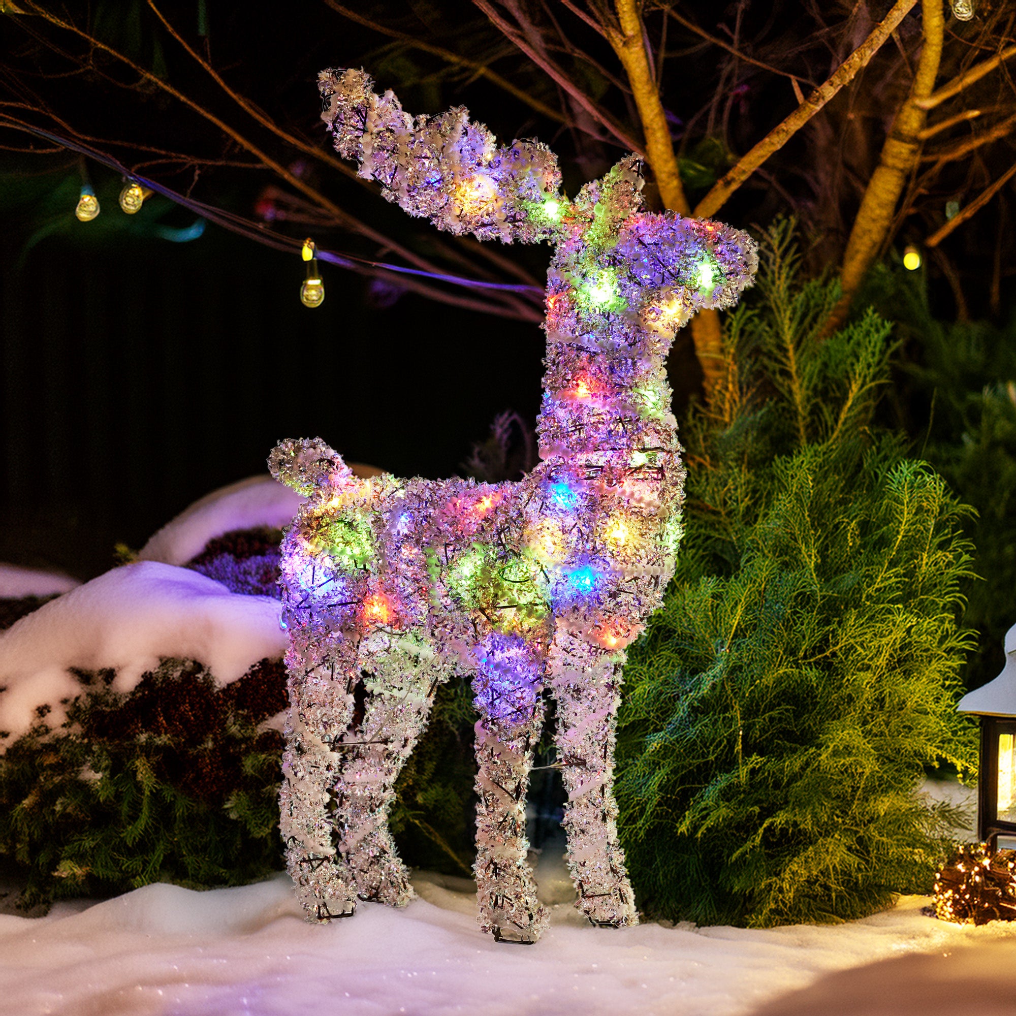 Christabelle 112cm Animated Reindeer Christmas LED Lights Indoor Outdoor Yard Statue Decoration V240-112_SHE106