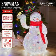 Christabelle 51cm Animated Snowman Christmas Display Decoration Led Lights Xmas V240-112_SHE108