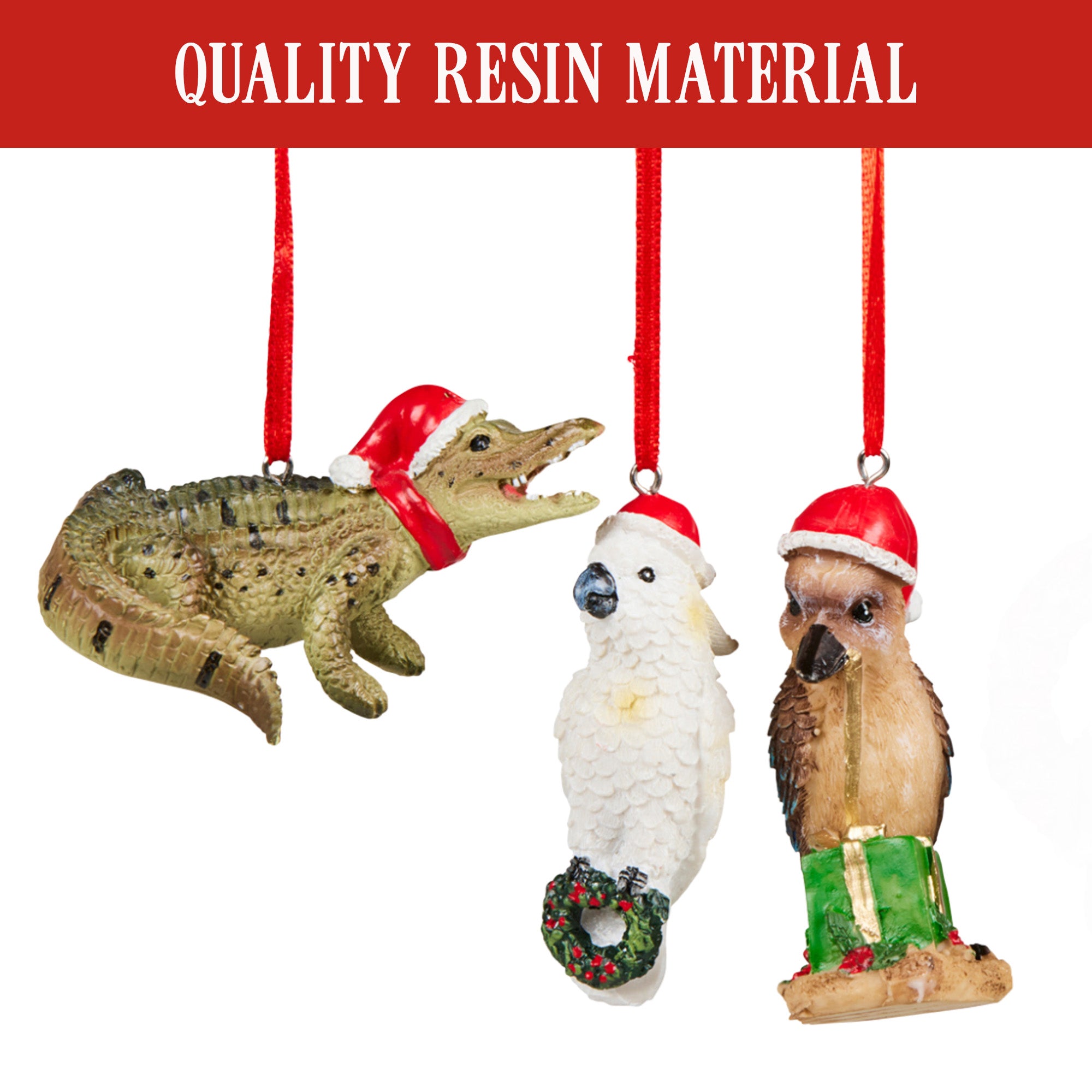 Christabelle Box of 6 Assorted Aussie Animals Christmas Tree Decorations V240-112_STH258