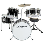 Karrera Children's 4pc Drum Kit - Black V240-4PC-DRUM-BLK