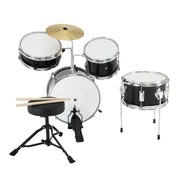 Karrera Children's 4pc Drum Kit - Black V240-4PC-DRUM-BLK
