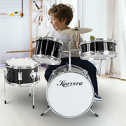 Karrera Children's 4pc Drum Kit - Black V240-4PC-DRUM-BLK